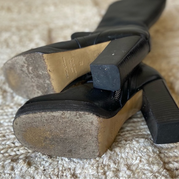 EUC Rick Owens tall heeled leather black boot sz 37 - Picture 6 of 9